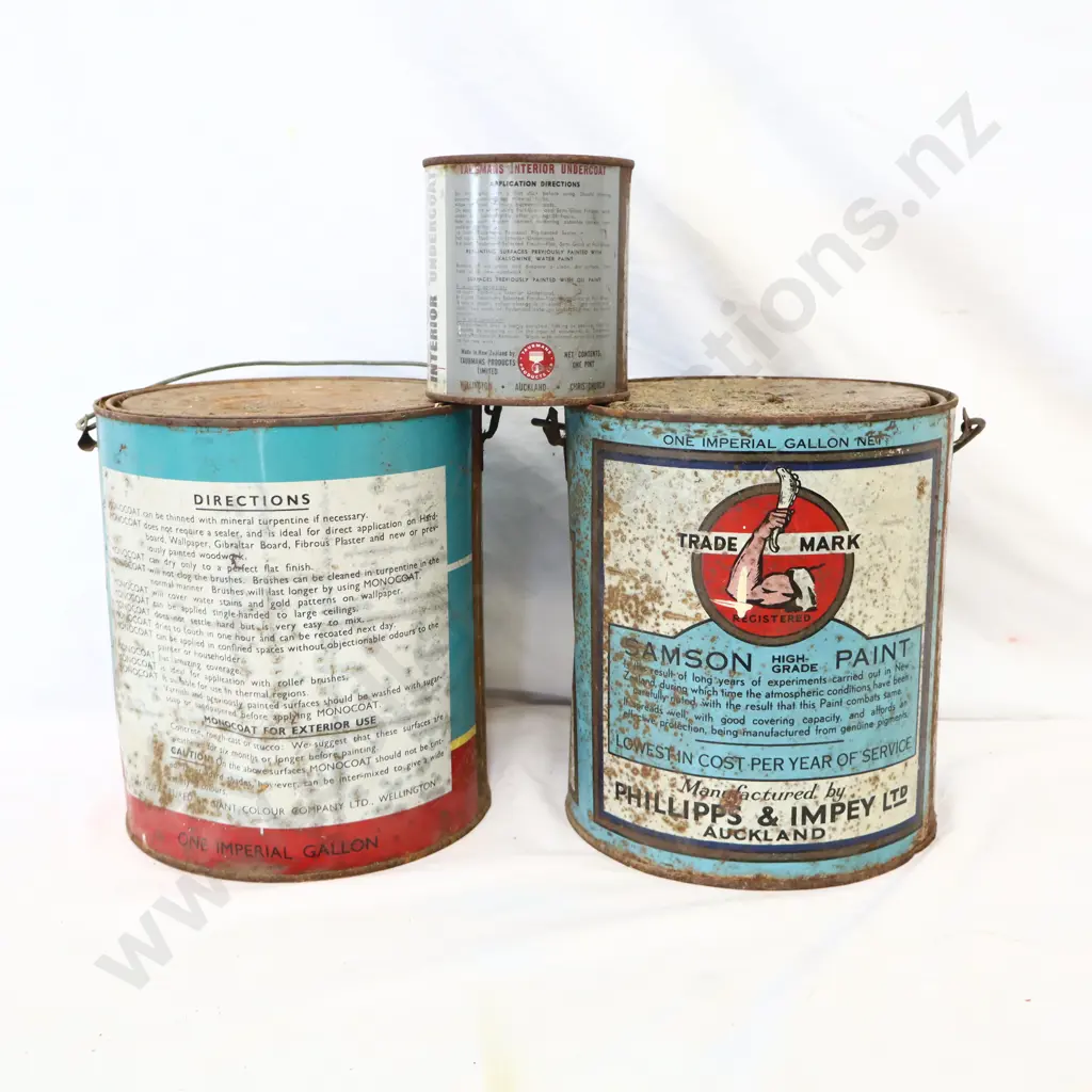 NEW OLD STOCK Samson, Giant and Taubmans Paint Tins Image 1++