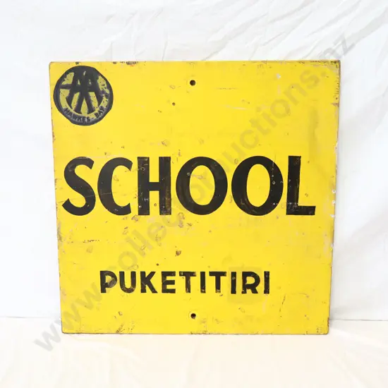 Early AA School Sign Puketitiri Hawkes Bay