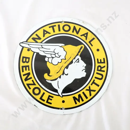 REPRODUCTION Enamel National Benzole Petrol Bowser Sign