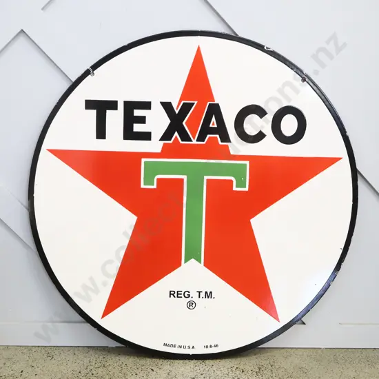 REPRODUCTION Double Sided Texaco Sign