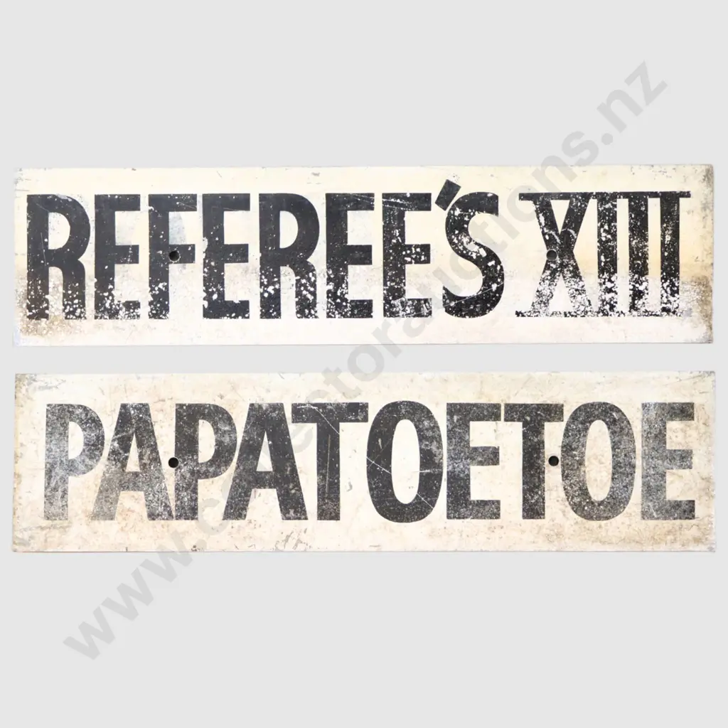 Ex Carlow Park Double Sided Papatoetoe/Referee's XIII Image 1++