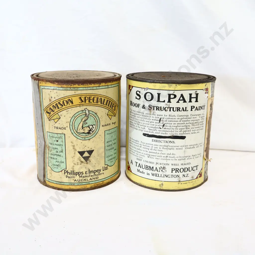 NEW OLD STOCK Solpah and Solpah Paint Tins Image 1++
