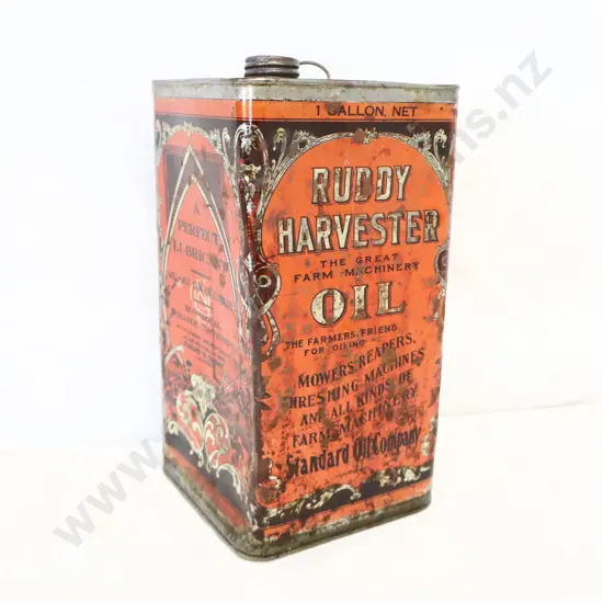 Pictorial Rudy Harvester Oil Tin