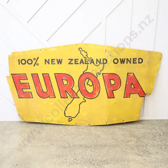 LARGE Europa Double Sided Tin Sign