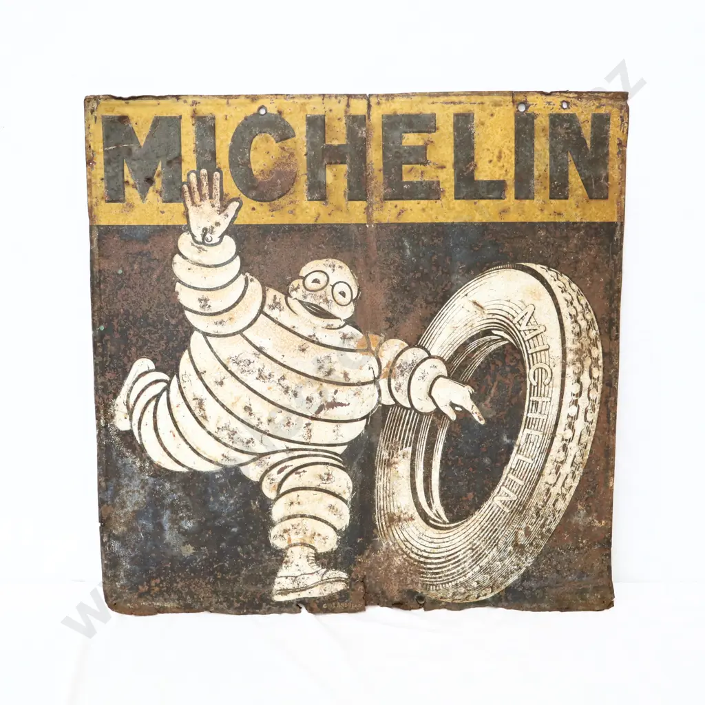EARLY RARE Michelin Double Sided Sign Image 1++