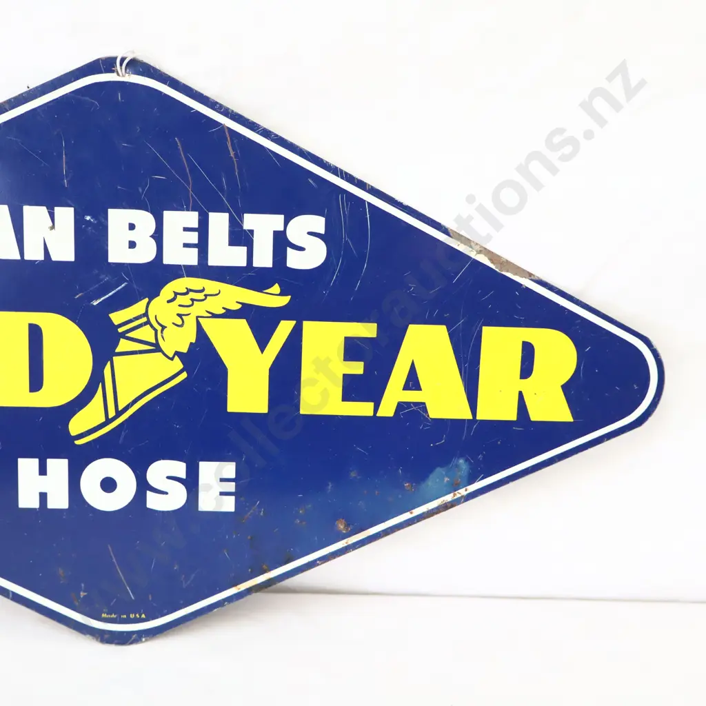 Goodyear Fanbelts And Hoses Tin Sign Image 1++