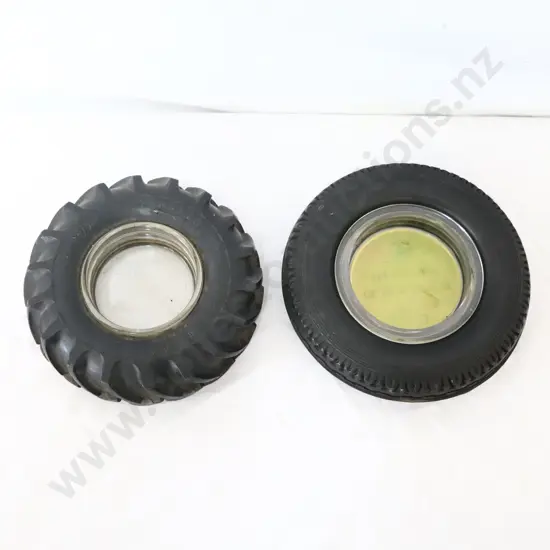 Firestone Tractor and Lee Conshohocken Tyre Ashtrays