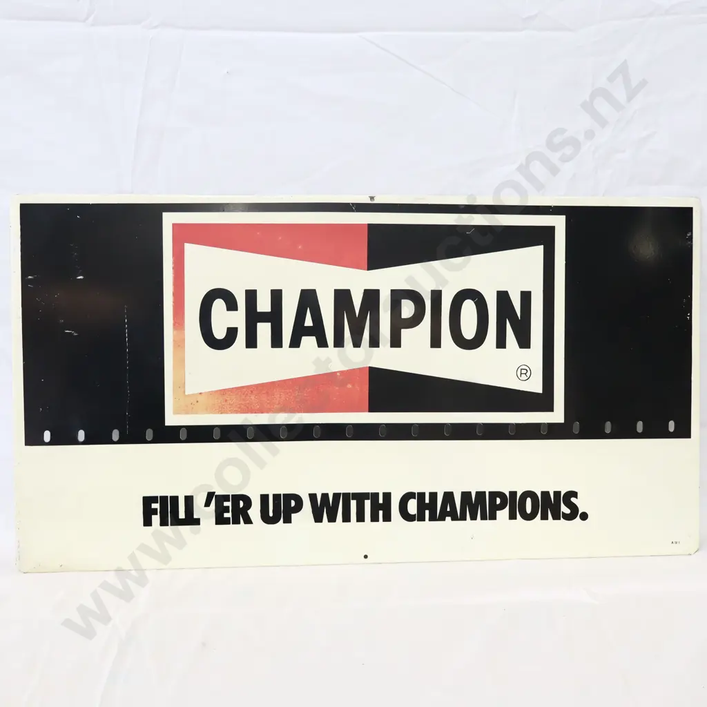 Champion Fill Er Up Tin Sign Image 1++