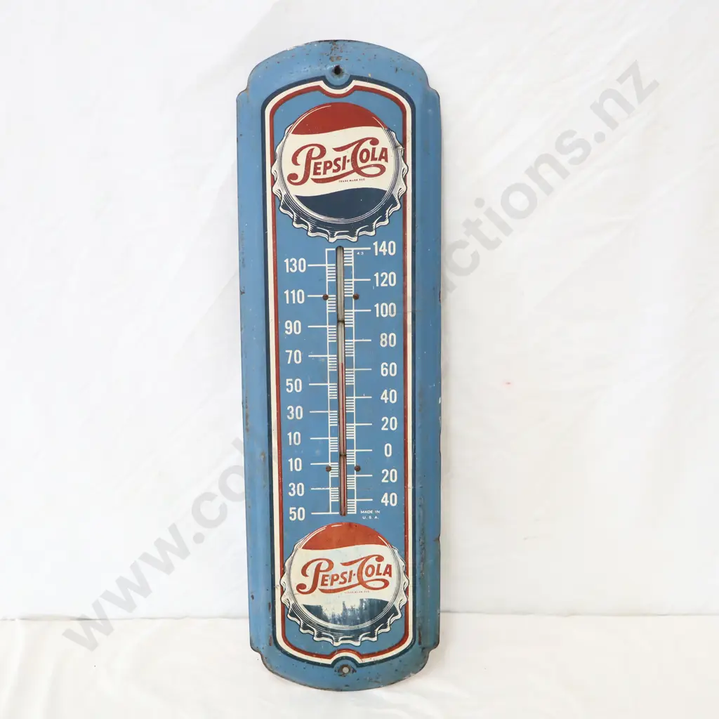 WORKING Pepsi Cola Thermometer Dated 1943 Image 1++