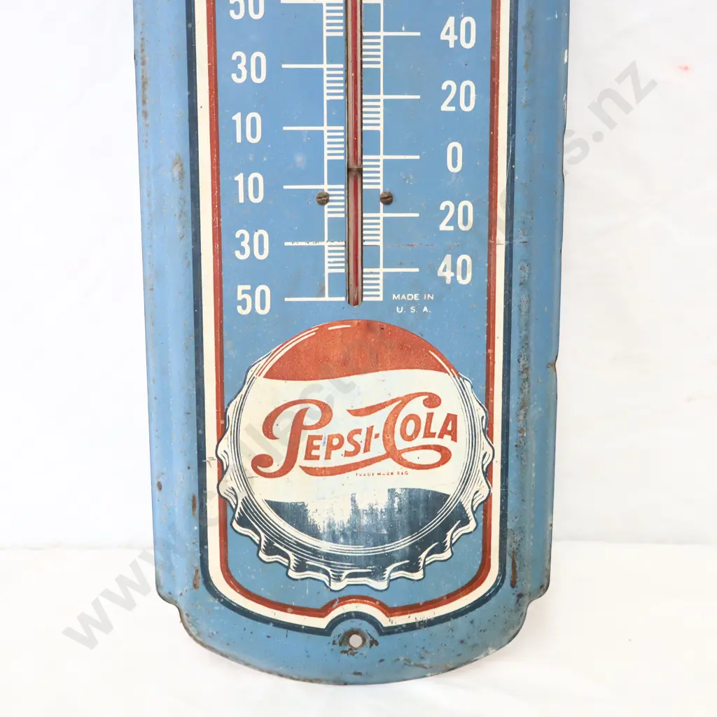 WORKING Pepsi Cola Thermometer Dated 1943 Image 1++