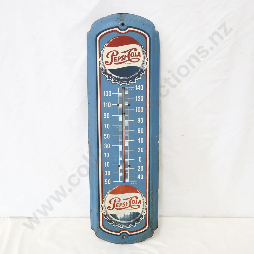 WORKING Pepsi Cola Thermometer Dated 1943 Image 1++