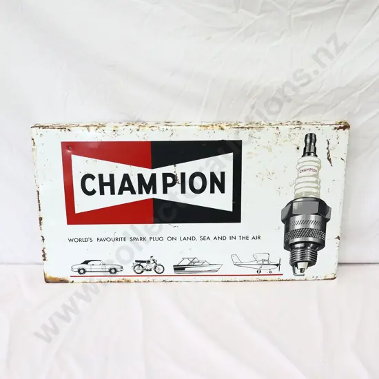 Champion Spark Plugs Sign
