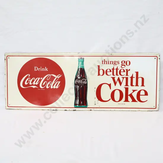 Things Go Better With Coke Tin Sign With Rolled Edges