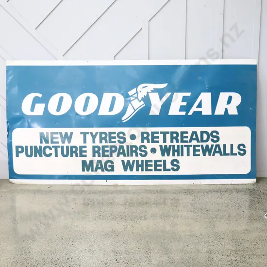 LARGE Goodyear Tin Sign