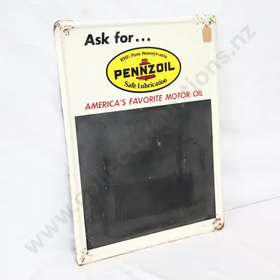 Ask For Pennzoil Chalk Board Dated 1960
