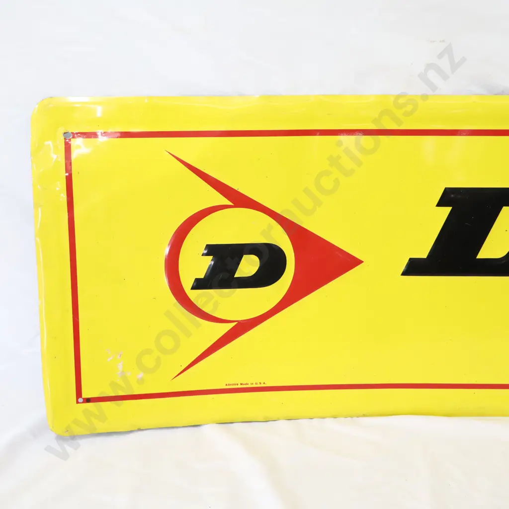 Dunlop Embossed Tin Sign Image 1++