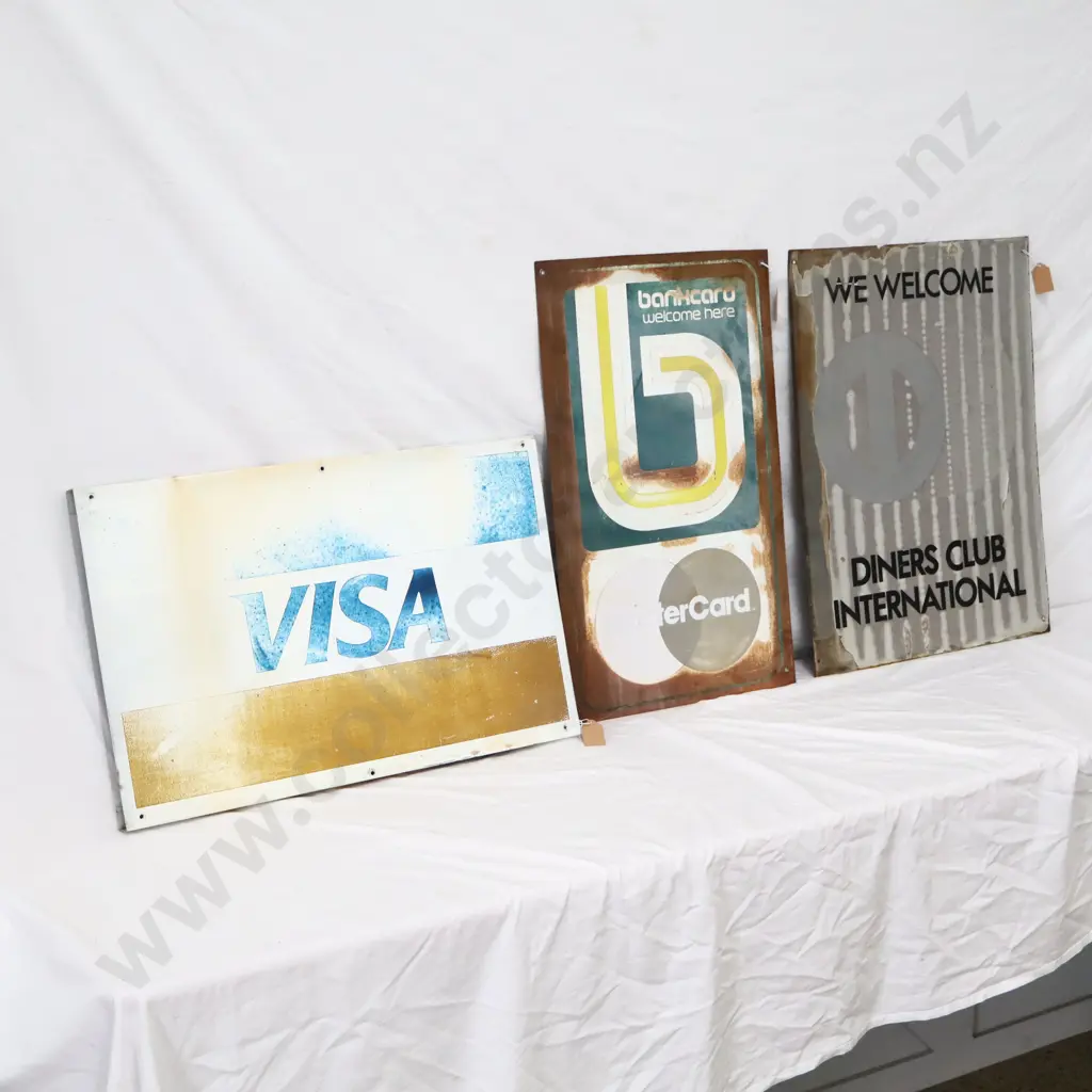 Visa, Mastercard, Diners Club International Signs Image 1++