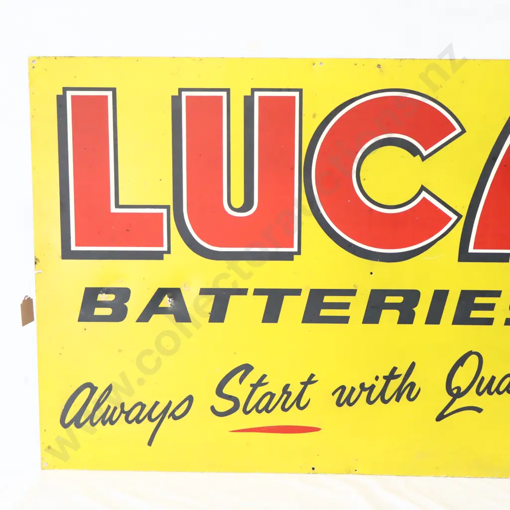 Lucas Batteries Tin Sign (Firth Signs Auckland Makers) Image 1++