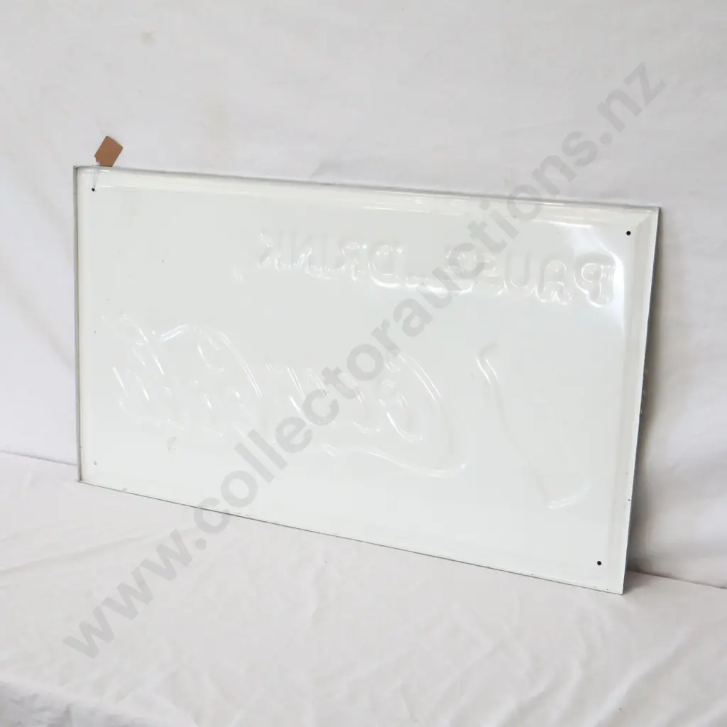 Pause…Drink Coca Cola Tin Embossed Sign Image 1++