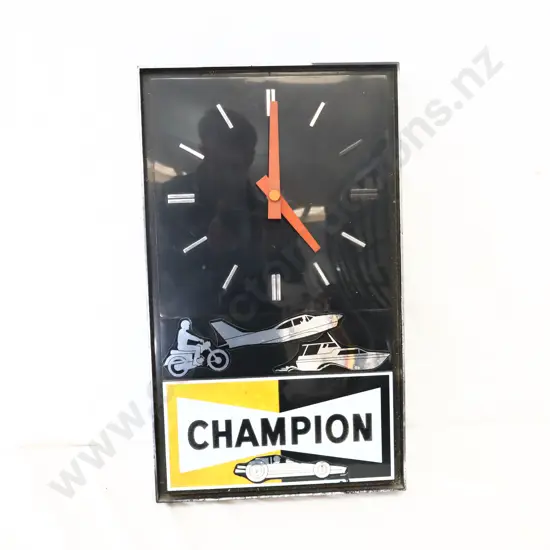 WORKING Champion Spark Plugs Clock