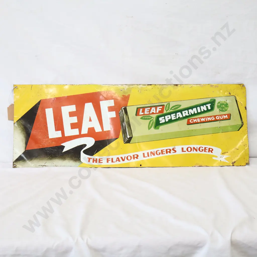 Leaf Chewing Gum Tin Sign Image 1++