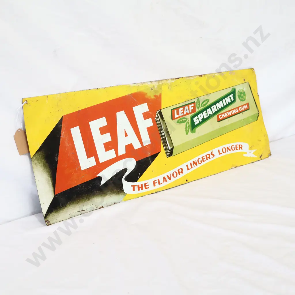 Leaf Chewing Gum Tin Sign Image 1++