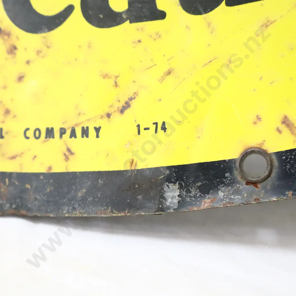 Steel Pennzoil Oval Dated 1974 Image 1++