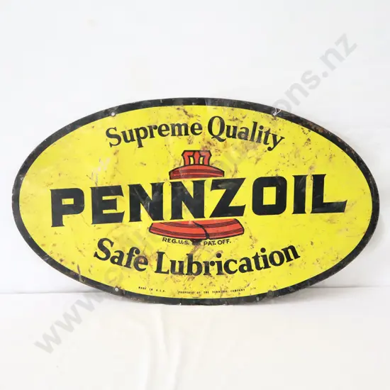 Steel Pennzoil Oval Dated 1974