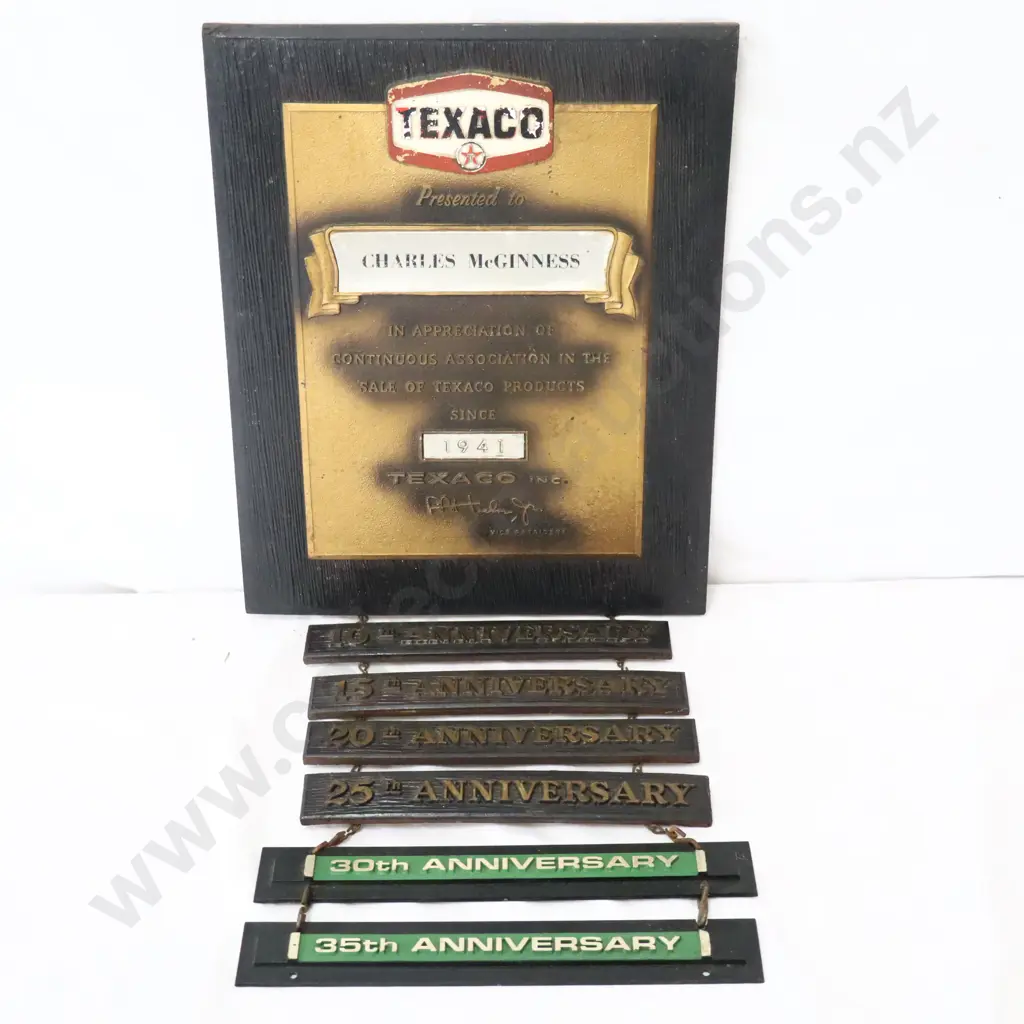 Texaco Service Award For Charles McGinness Image 1++