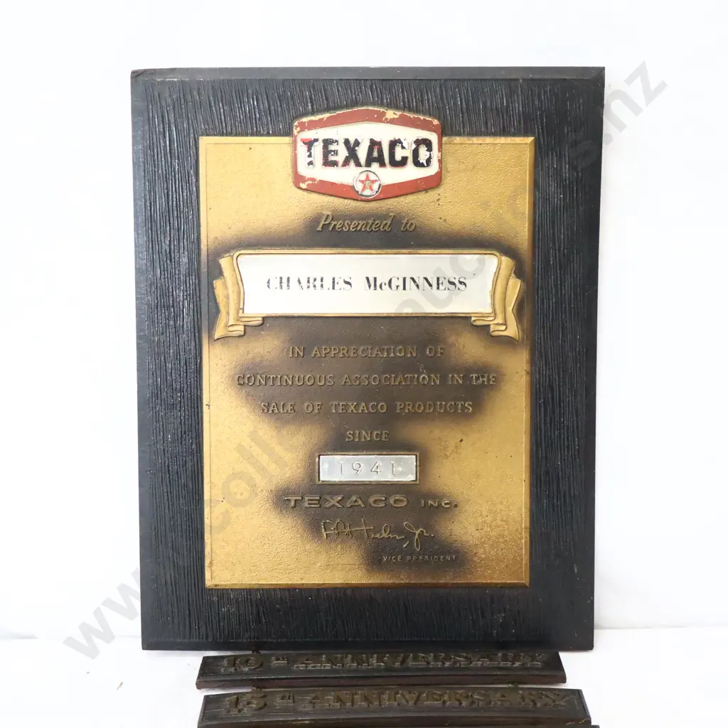 Texaco Service Award For Charles McGinness Image 1++