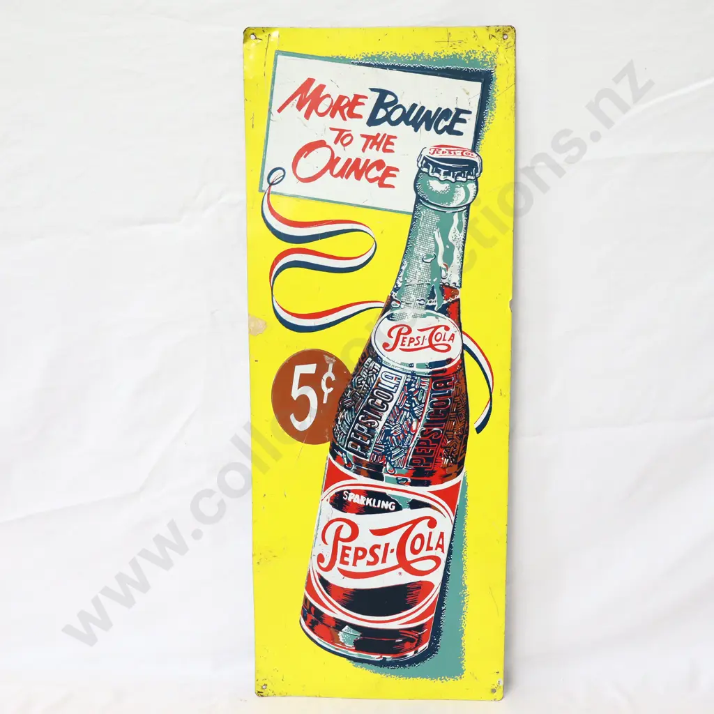 More Bounce To The Ounce Pepsi Tin Sign Image 1++