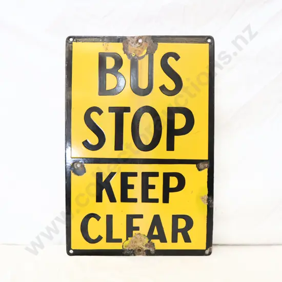 Enamel Bus Stop Sign