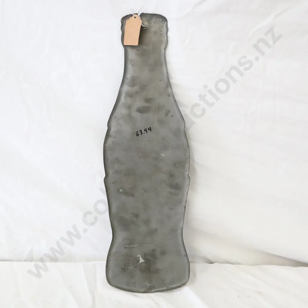 Pressed Tin Coca Cola Thermometer Die Cut Sign Dated 1954 Image 1++