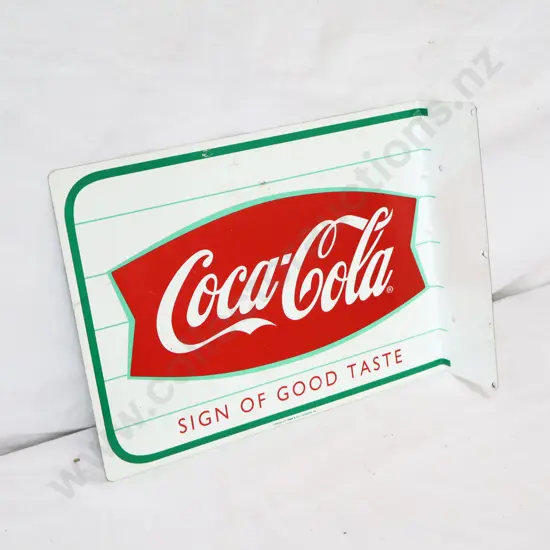 REPRODUCTION Coca Cola Fish Tale Flanged Sign