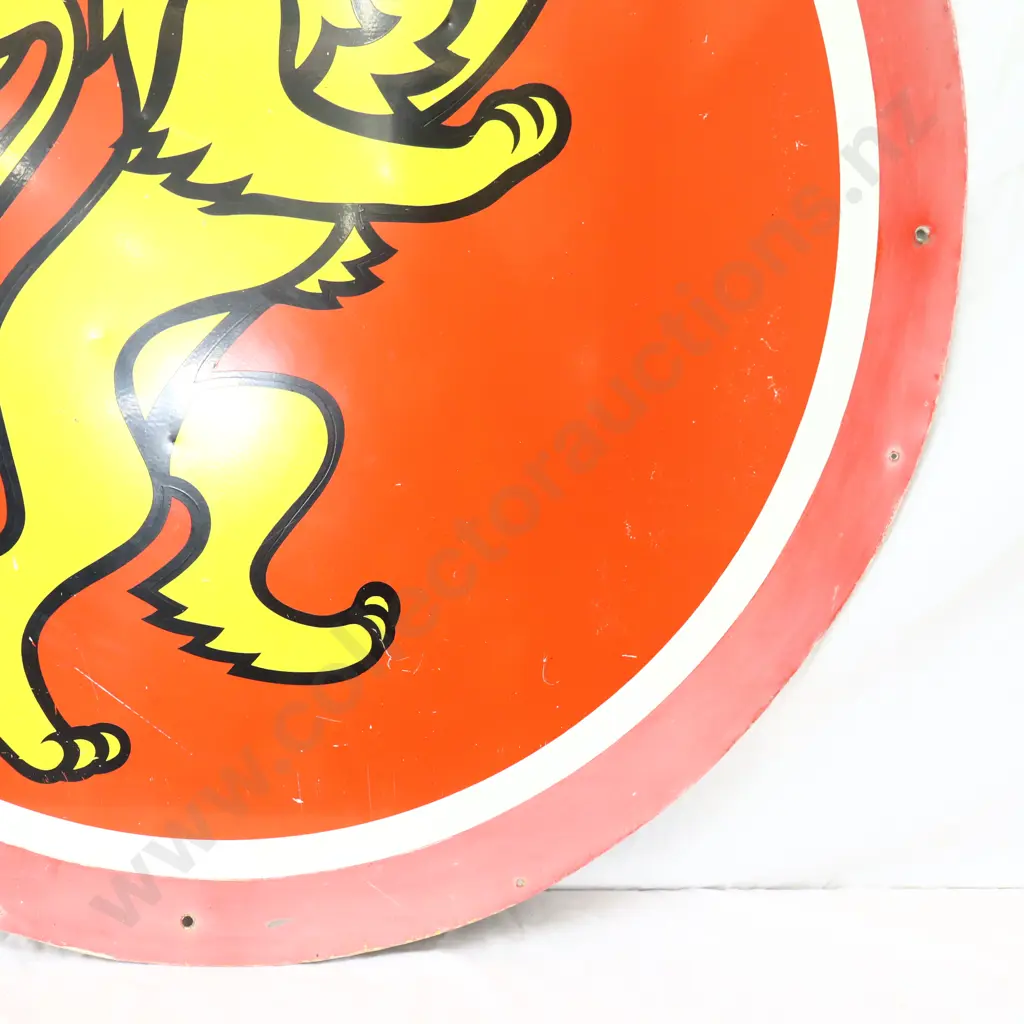 LARGE Tin Lion Red Sign Image 1++