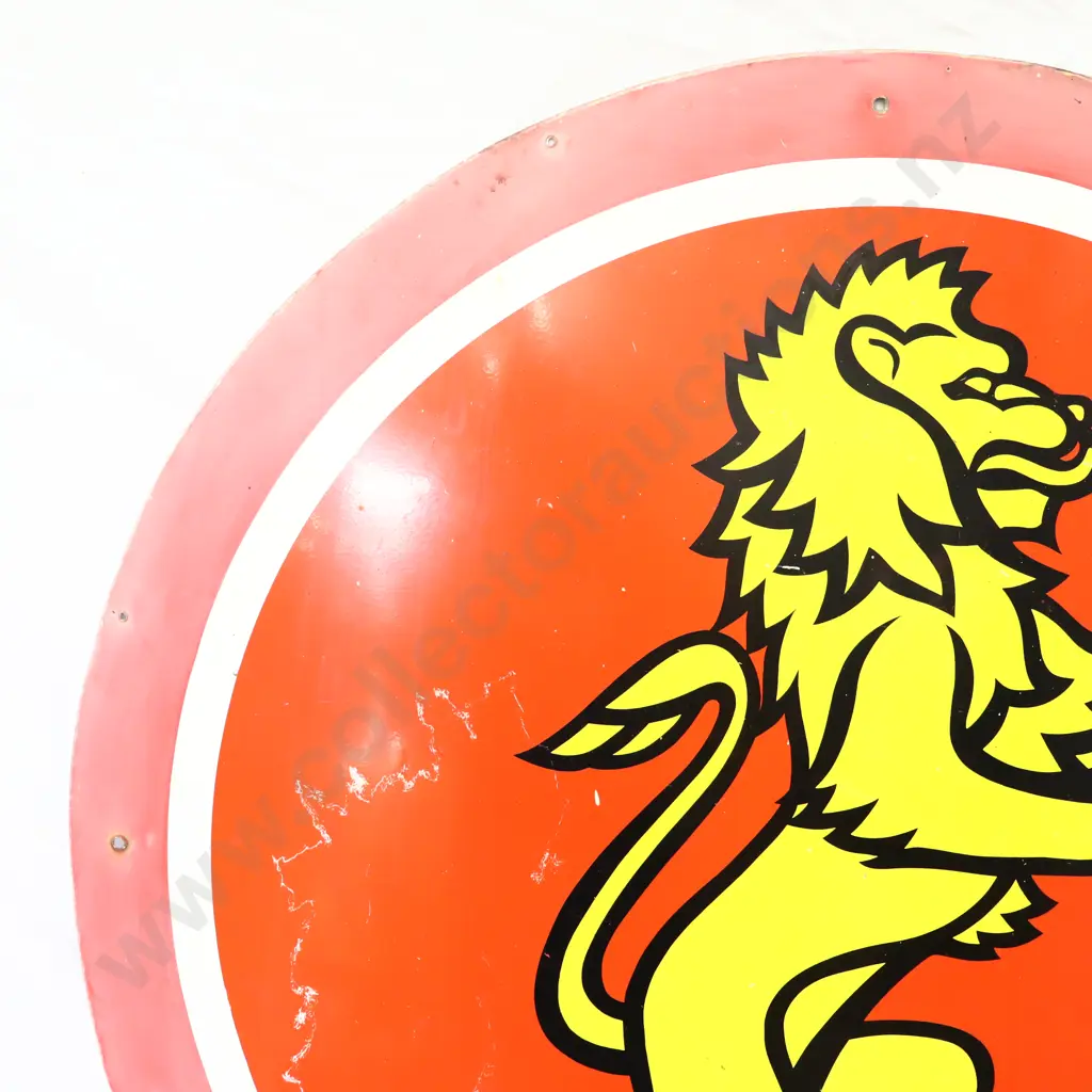 LARGE Tin Lion Red Sign Image 1++
