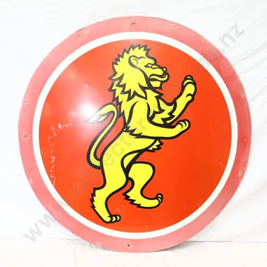 LARGE Tin Lion Red Sign