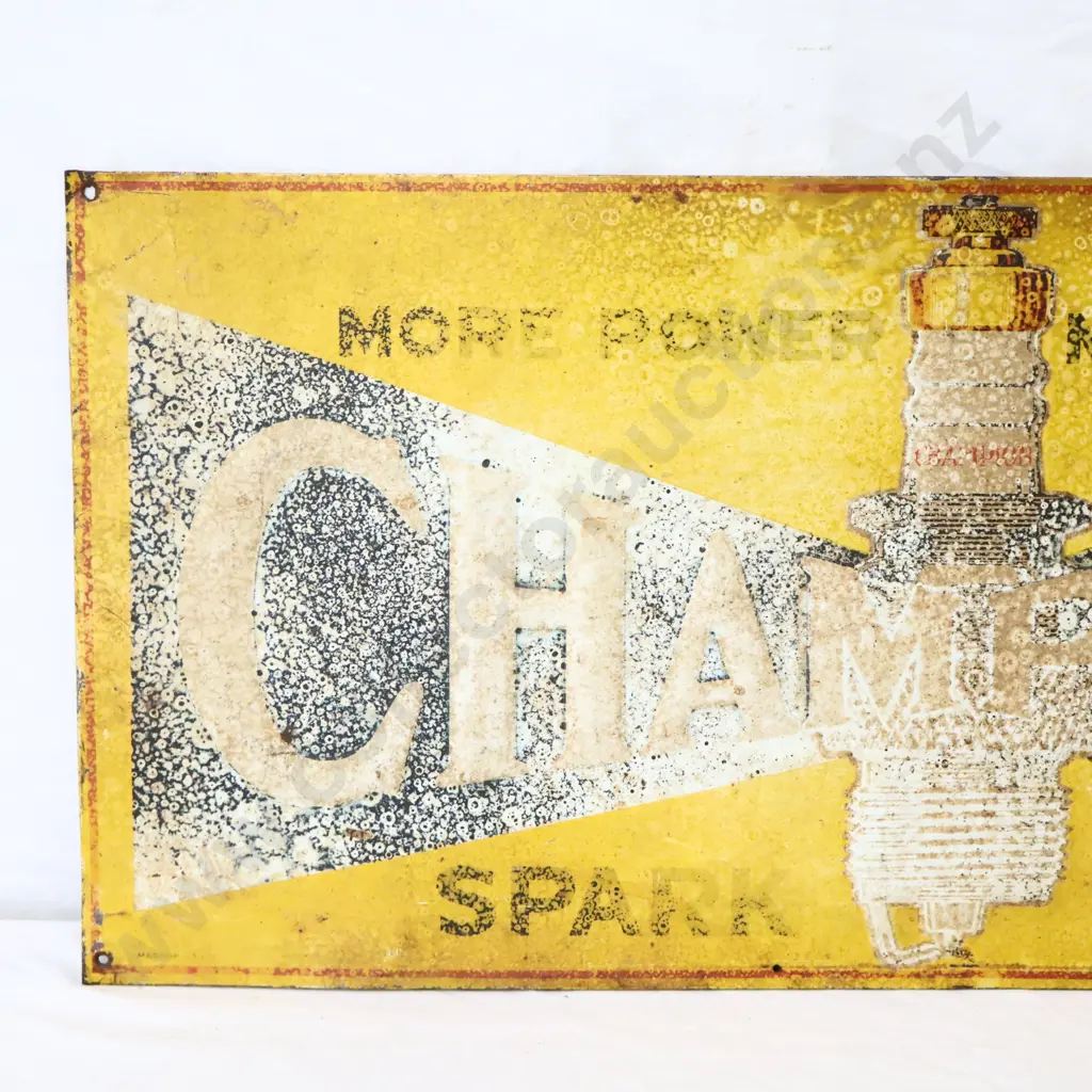 Early Champion Tin Sign Image 1++