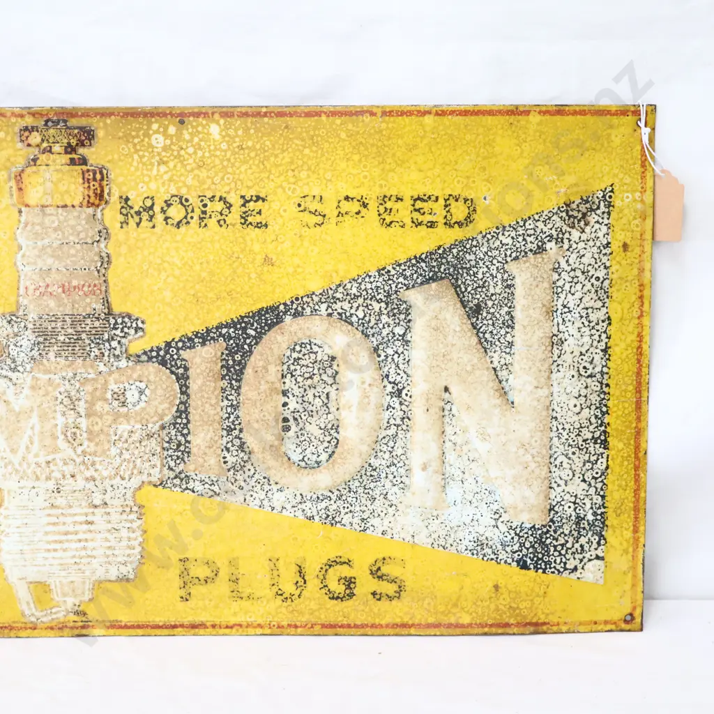 Early Champion Tin Sign Image 1++