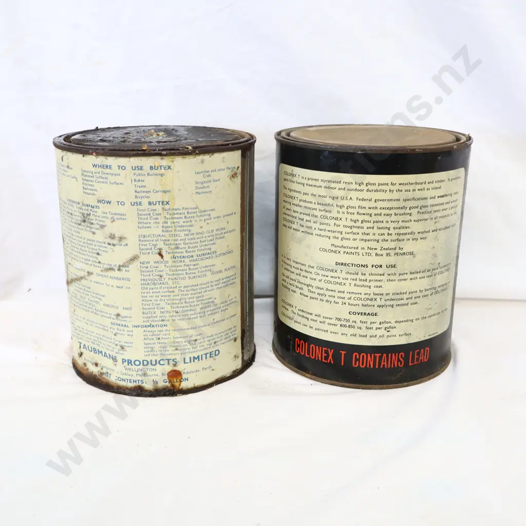 NEW OLD STOCK Butex and Colonex Paint Tins Image 1++