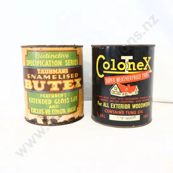 NEW OLD STOCK Butex and Colonex Paint Tins