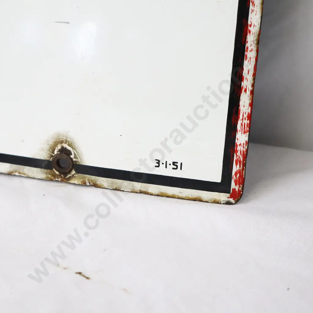 Texaco Firecheif  Enamel Petrol Bowser Sign Dated 1951 Image 1++