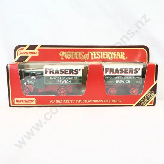 Matchbox models of yesteryear Y-27 1922 Foden 'C' Type Steam wagon and Trailer