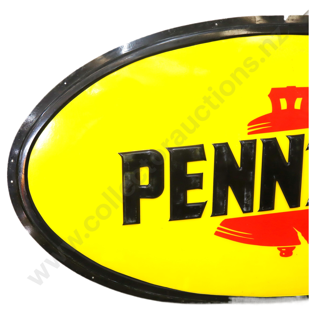 LARGE Pennzoil Embossed Sign Image 1++