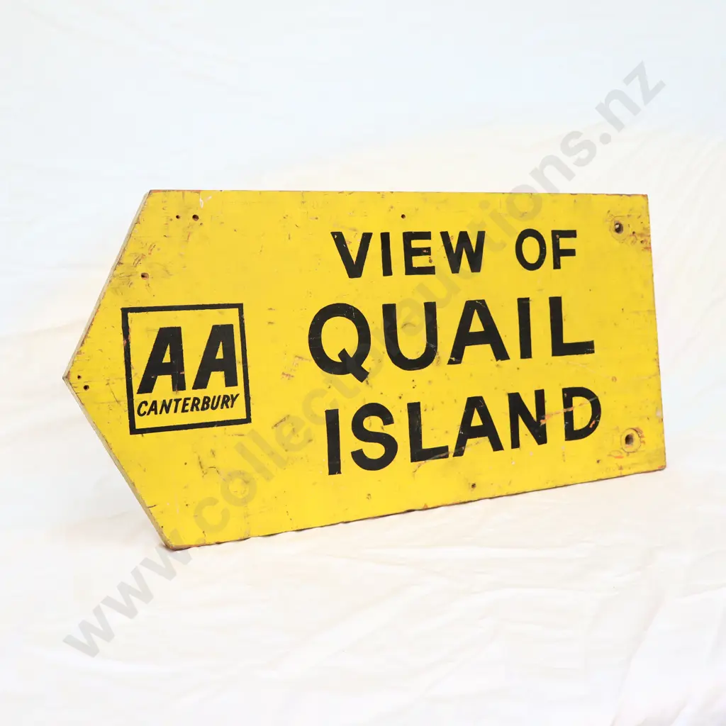 AA Canterbury View Of Quail Island Handpainted Wooden Sign Image 1++
