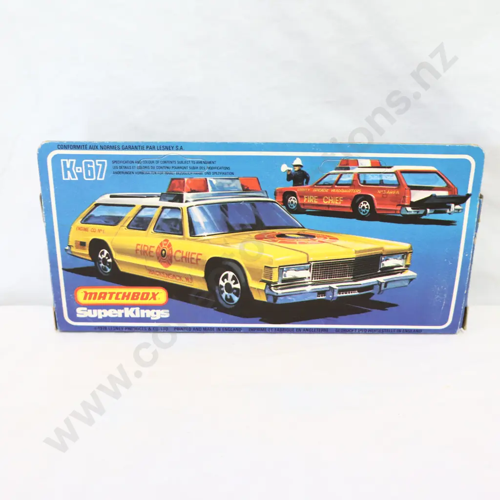 Matchbox SuperKings K -67 Red Dodge Monaco Fire chief set  Image 1++