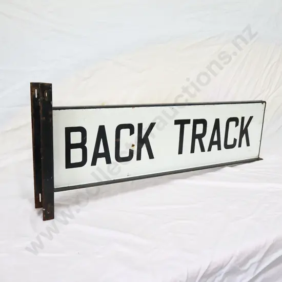Back Track Enamel Road Sign