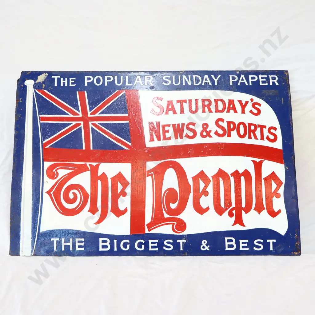The People Newspaper Enamel Sign Image 1++