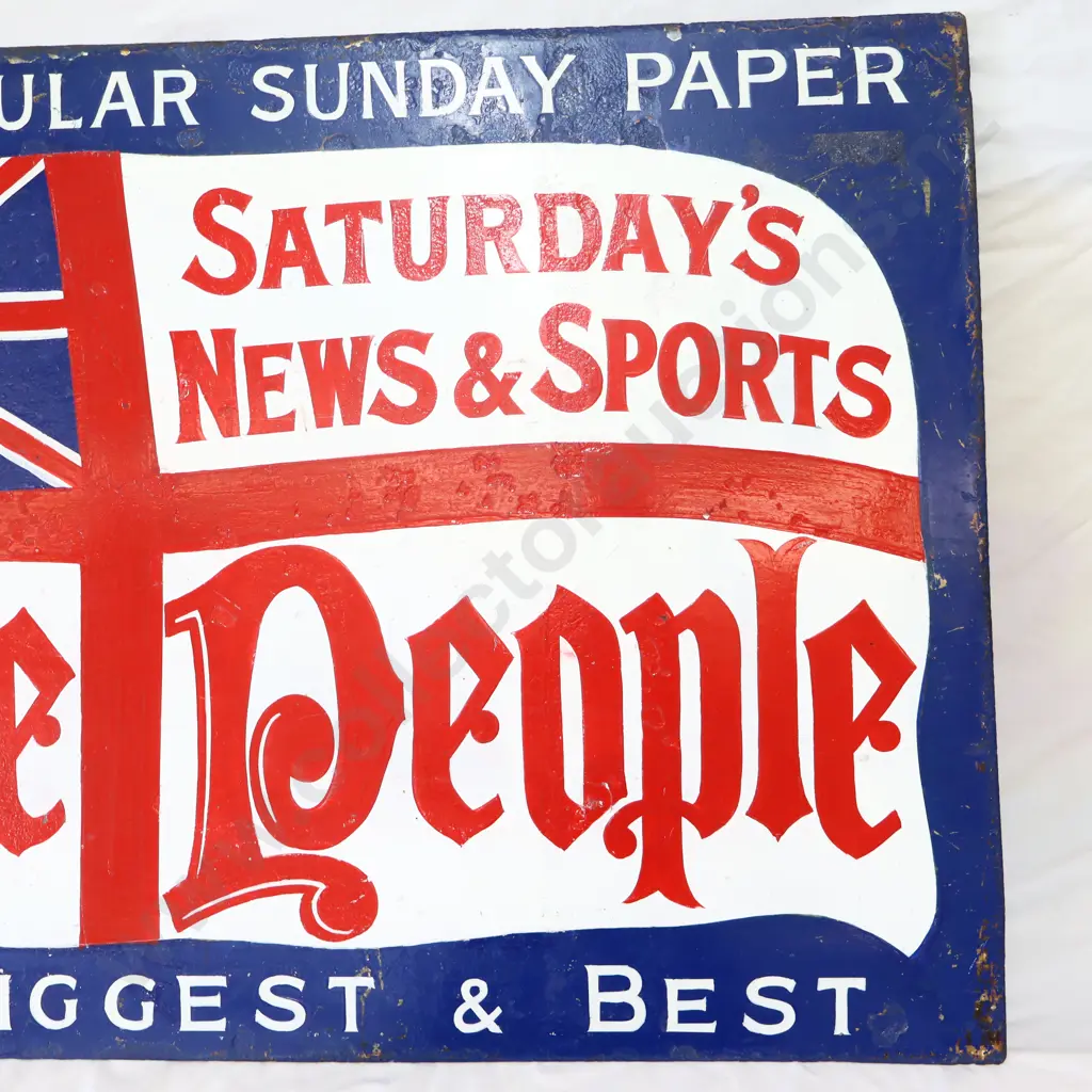 The People Newspaper Enamel Sign Image 1++