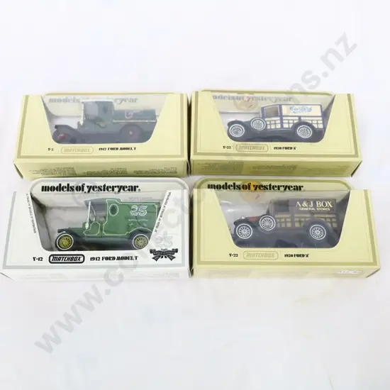 Matchbox  models of yesteryear  4 pce   Castrol , Carters seeds , A&J Box & 25th Anniversary